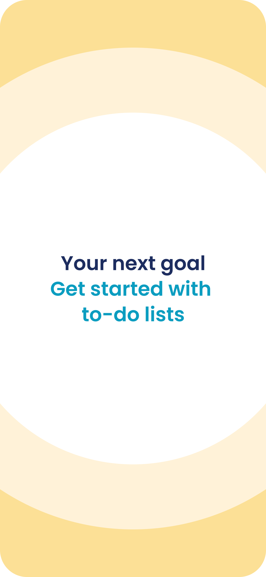 A goal-reveal screen celebrating progress toward a personal goal.